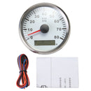 Marine Tachometer Gauge LED Hour Meter Boat RPM 12V/24V 8000RPM Stainless Steel