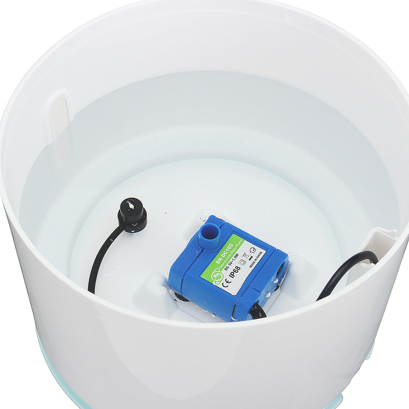 2.4L Automatic Pet Cat Dog Water Drinking Fountain Feeder Removable Pet Water Dispenser Waterer with Water Pump & LED Light