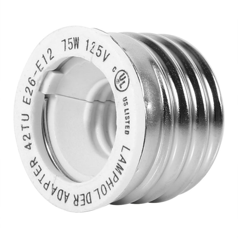 LUSTREON E27 E26 To E12 Bulb Holder Adapter Heat Resistant No Fire Hazard Converter