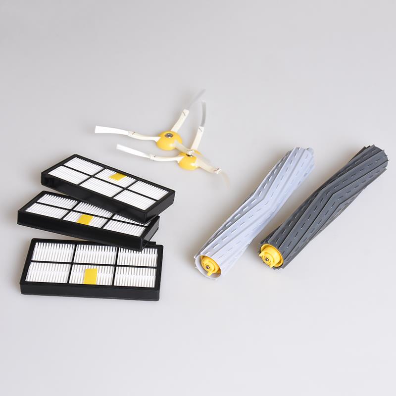 1 Set Extractor Brush 3pcs Hepa Filter 2pcs Side Brush for iRobot Roomba 880 980 Vacuum Cleaner Robots Parts