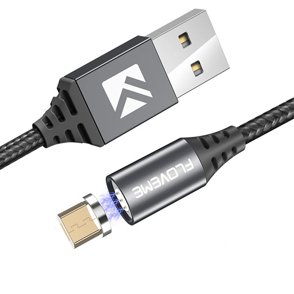 FLOVEME 2.4A Magnetic Fast Charging Data Micro USB Cable 1M For Xiaomi Redmi 5 Plus Note 5 Note 4