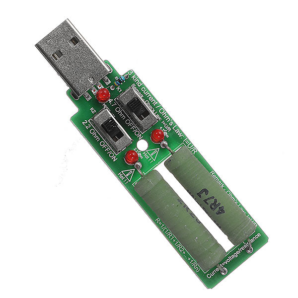 JUWEI 5V 10W 2 Switch USB Aging Discharge Loader 3 Kinds Current Test Load Power Resistor