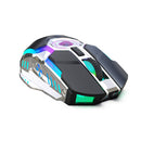 ZERODATE T30 2400DPI 2.4G Wireless RGB LED Rechargeable Ergonomic Design Gaming Mouse for PC Laptop