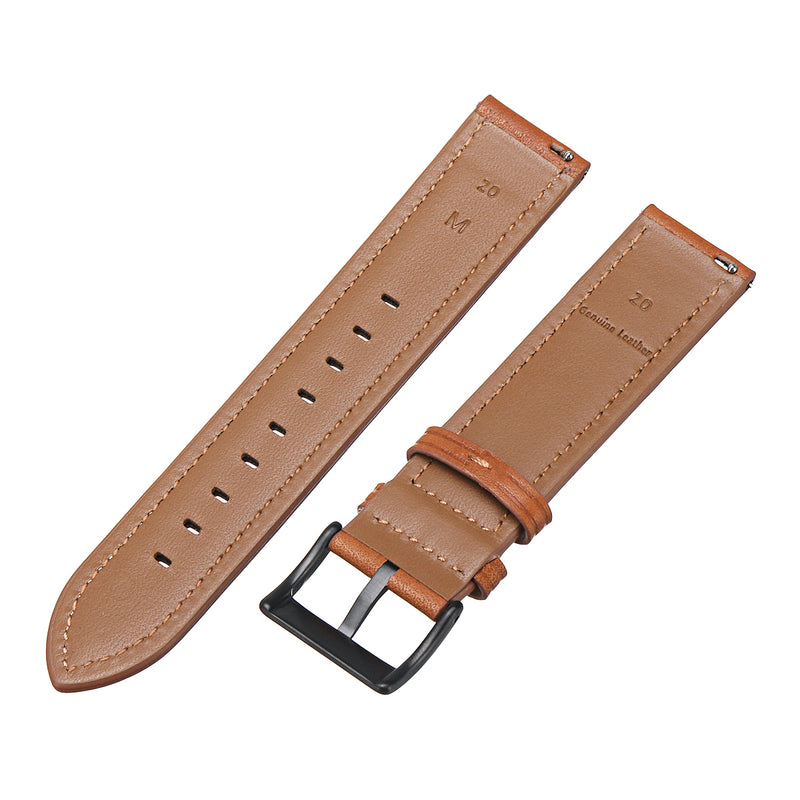 Genuine Leather Watch Band Strap For Samsung Gear Sport S4/Garmin Vivoactive 3
