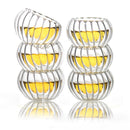 600ml 6 Cups Tealight Warmer Clear Pumpkin Tea Glass Pot Set Infuser Coffee Pot