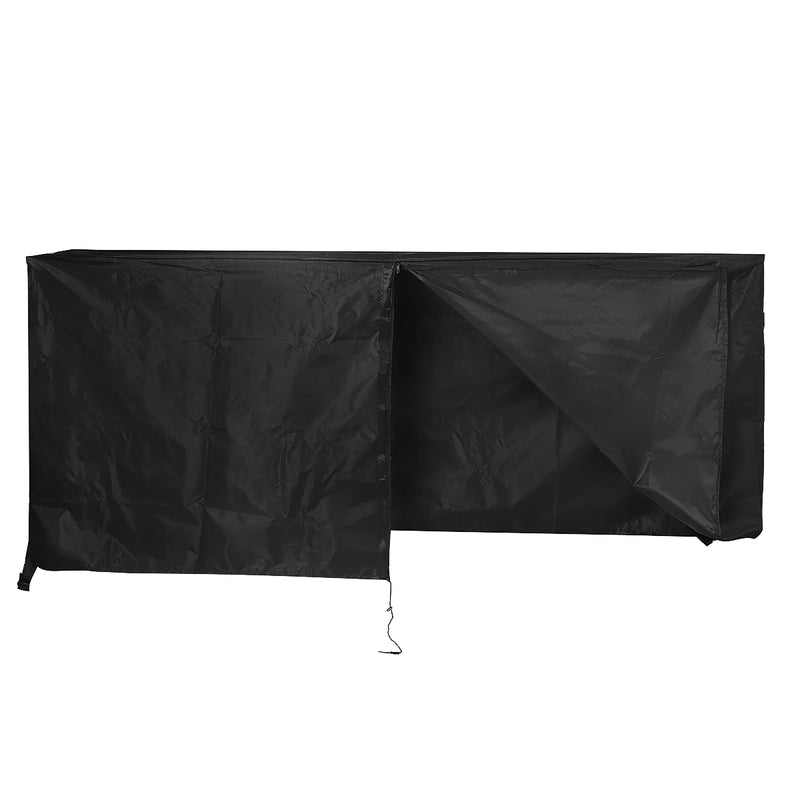 250X65X110CM Waterproof 600D Zippered Firewood Cover Wood Log Rack Outdoor Cover