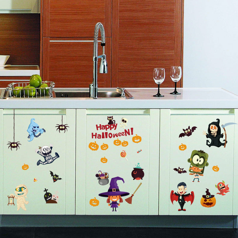 Miico SK9096 Halloween Cartoon Sticker Wall Sticker For Halloween Party Room Decoration