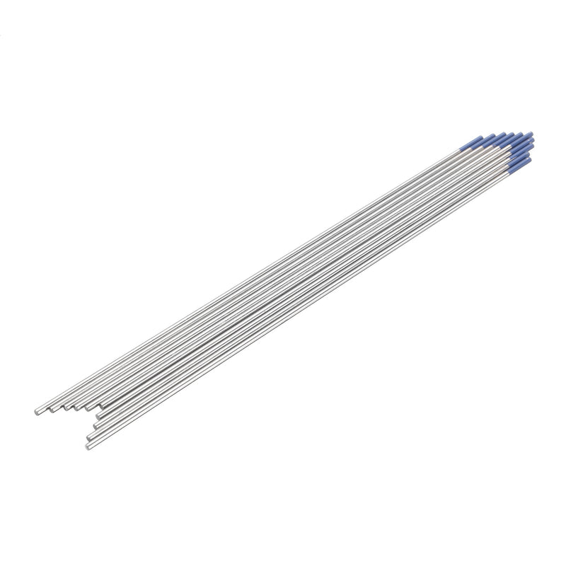 10Pcs TIG Welding Tungsten Electrodes 2% Lanthanated 1/16" x 6" Blue Tip WL20 Assorted Welding Rods
