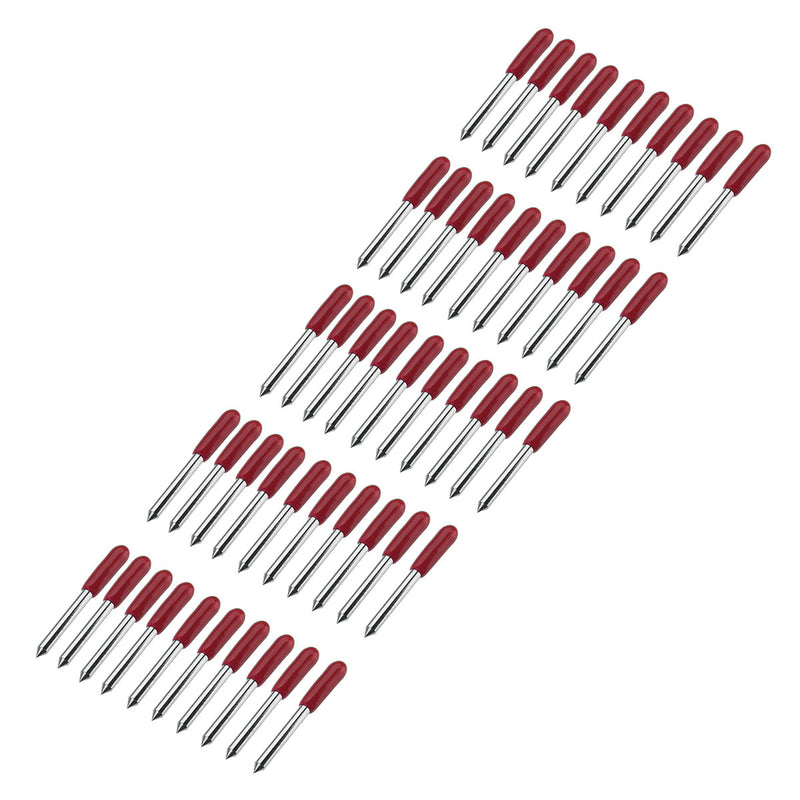 50pcs Cutting Plotter 45 Degree Titanium Coated Carbide Flat Bottom PCB Engraving Bit CNC