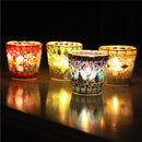 Handicraft Mosaic Glass Beads Sequin Candle Stick Candle Holder Candelabra Home Decor Gift