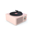 Vinivn Retro Turntable Wireless Mini Bluetooth 5.0 Speaker Portable Subwoofer, 8 Hours Working Time