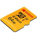 KODAK Micro SD Memory TF Flash Card 64GB 128GB U3 A1 V30 Micro SDHC Card  SDXC Card for Video and  Mobile Storage