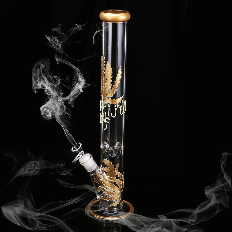 18 Inch Luminous Glass Joint Pipes Bubblers for Smoking Recycler Glass