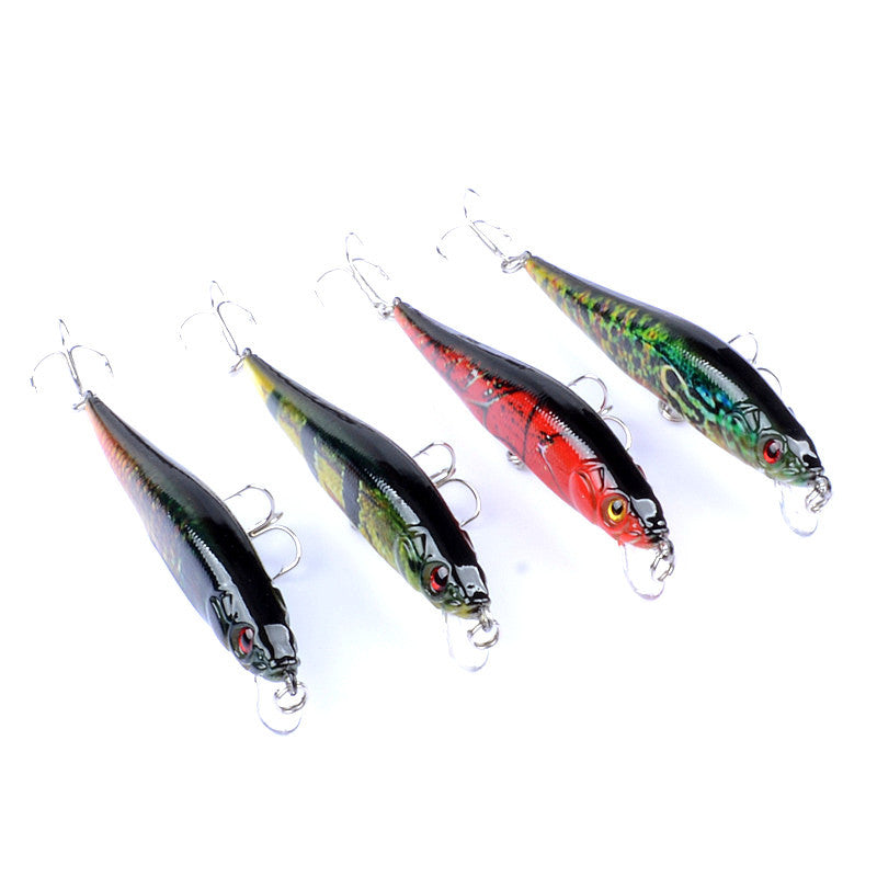 ZANLURE 4pcs/set 10cm 10g Minnow Fishing Lure 0.3m--1.5m Depth Shallow Water Artificial Hard Baits