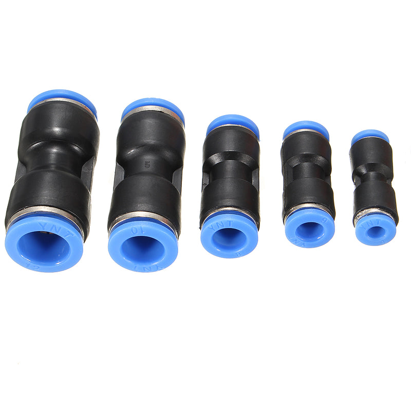10Pcs Air Pneumatic OD 1/4 Inch Straight Union Push to Connect Fitting