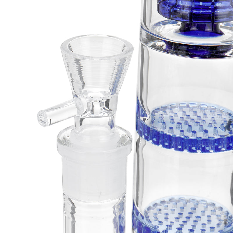 19.5 Inch Glass B ong Three Honeycomb PERC Smoking P ipe Water H ookah With Ice Catcher H ookah pipes