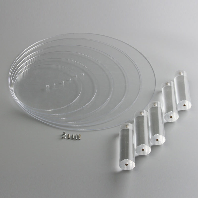 3/4/5/6 Tier Clear Acrylic Sheet Cupcake Stand Display Tower Wedding Birthday