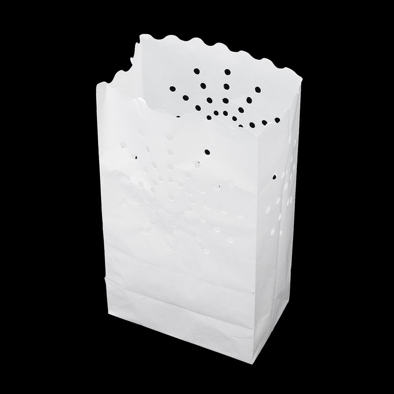 20Pcs White Night Paper Tealight Candle Bag Lantern Holder Party Wedding Decorations