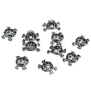 3D Cool Skull Nail Art Decoration Halloween Lady Girls Metal 10Pcs Alloy