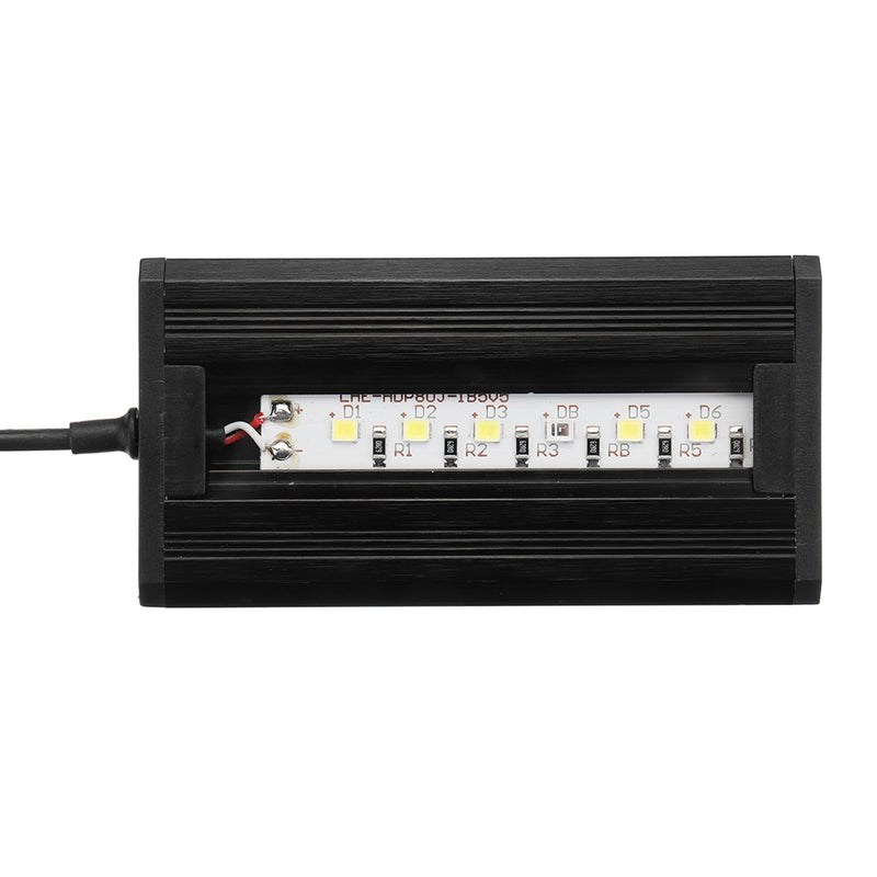 1.5W 8cm Adjustable 2835 LED Aquarium Fish Tank Super Slim Light Lamp Black
