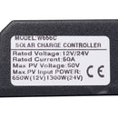 10A-60A 12V/24V Solar Panel Charger Controller Battery Regulator Dual USB LCD Display Solar Charge Controller