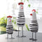 3 Pcs Wooden Chicken Family Set Artificial Animal Ornaments Cute Desktop Decoration Wood Carving Toys for Home Office