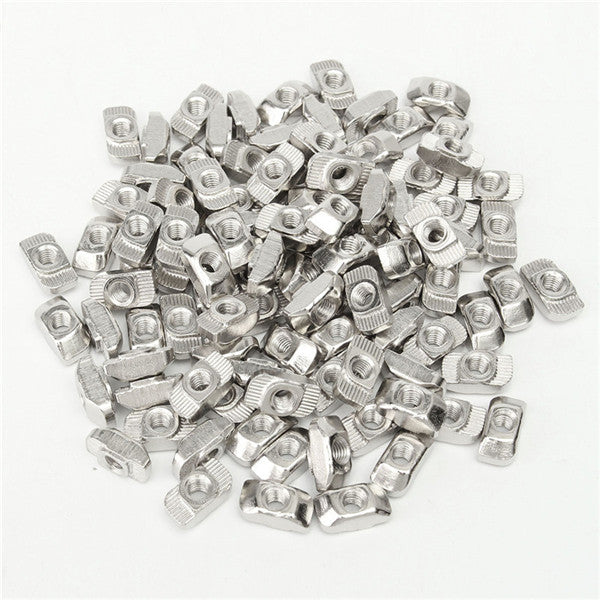 50pcs M5 T Sliding Nut Block for 3030 Aluminum Profile Zinc Coated Plate Aluminum Accessories