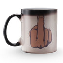 Middle Finger Heat Change Color Changing Coffee Mug Joke Funny Secret Santa