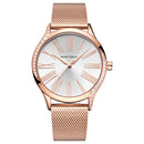 MINI FOCUS 0259L Casual Style Crystal Women Wrist Watch Stainless Steel Band Quartz Watch