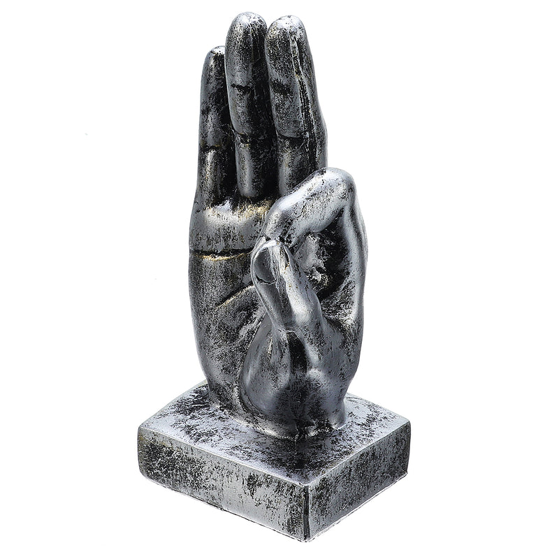 OK/Victory/Thumb Sign Silver Finger Hand Resin Living Room Table Decorations Ornament