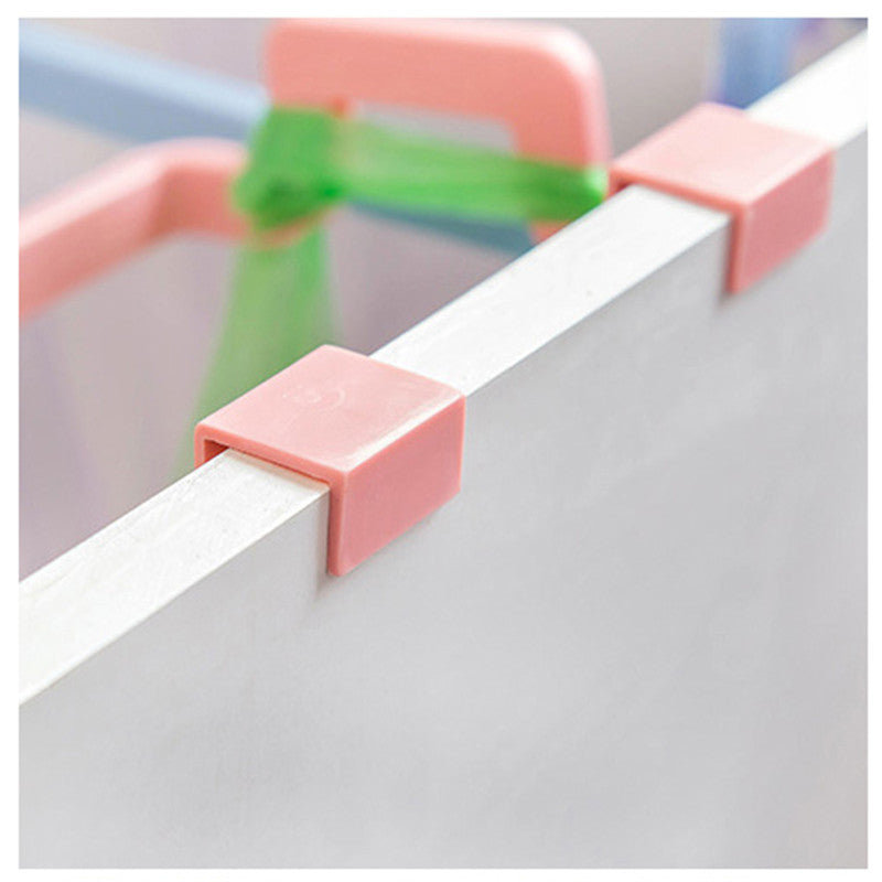 Towel Shelf Holders Cupboard Bag Clips Door Back Trash Rack Storage Garbage Bag Holder Hanging Kitchen Cabinets Storage Bag