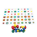 Kids Montessori Wooden Sensory Toys Baby Early Educational Development Practice Colorful Cylinder Toys Gift