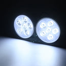 2pcs 12V 18W Motorcycle LED Headlight Driving Spot Lightt Fog Lamp Chrome