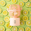 Mini Portable USB Cactus Automatic Oscillating Cooling Fan 80 Degree Rotating Three Level Speed Rechargeable Fan Low Noise