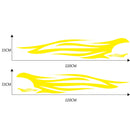 4Pcs 220x33cm DIY Flame Fire Graphics Long Stripe Vinyl Decal Car Side Stickers