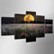 5  Cascade The Setting Sun Flowers  Canvas Wall Painting Picture Home Decoration Without Frame Inclu