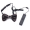 Battery Powered LED Light Up EL Mens Bow Tie Necktie for Halloween Wedding Party DC3V