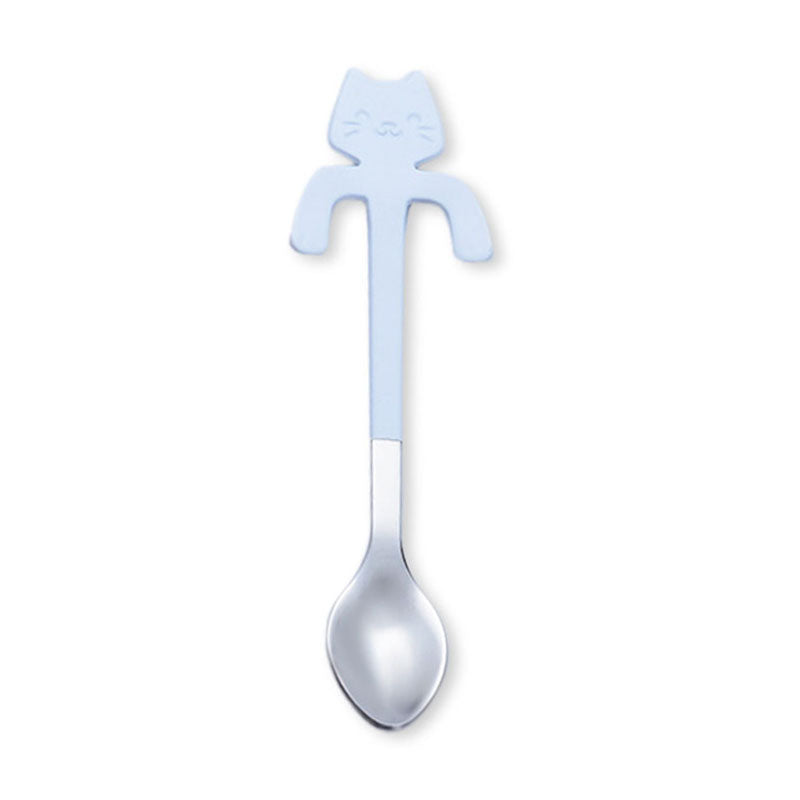 304 Stainless Steel Coffee Spoon Creative Kitty Hook Dirtproof Coffee Tea Spoon Scoop