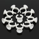 10Pcs White Plastic Ring Ink Tattoo Cups Tattoo Supplies Permanent Makeup
