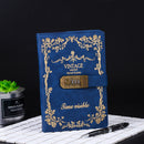 A5 Vintage Diary Notebook with Flower Design Students Password Notebooks Office School Supplies