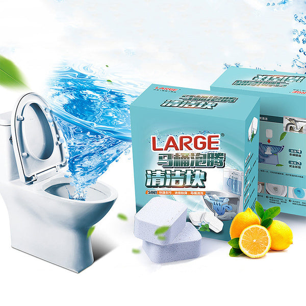 15Pcs/Set Lemon Favor Toilet Cleaner Bathtub Glass Stain Deep Cleaning Effervescent Tablets Bleaching Deodorize Cleaner Bathroom Freshener