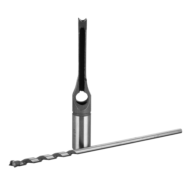6.4/8/9.5/12.7mm Square Hole Mortiser Drill Bit Mortising Chisel Auger HSS Twist Drill Woodworking Tool