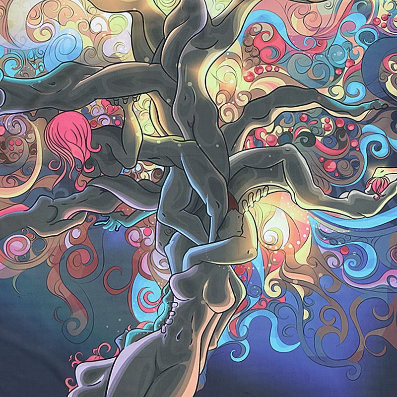 Tapestry Wall Hanging Psychedelic Tree Tapestries Bedspread Home Decoration