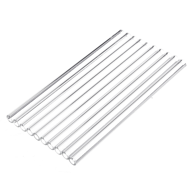 10Pcs Length 150mm OD 7mm 1mm Thick Wall Borosilicate Glass Blowing Tube Lab Tubes