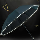 Folding Umbrella 1-2 People Windproof Umbrella Reflective Stripe Camping Sunshade