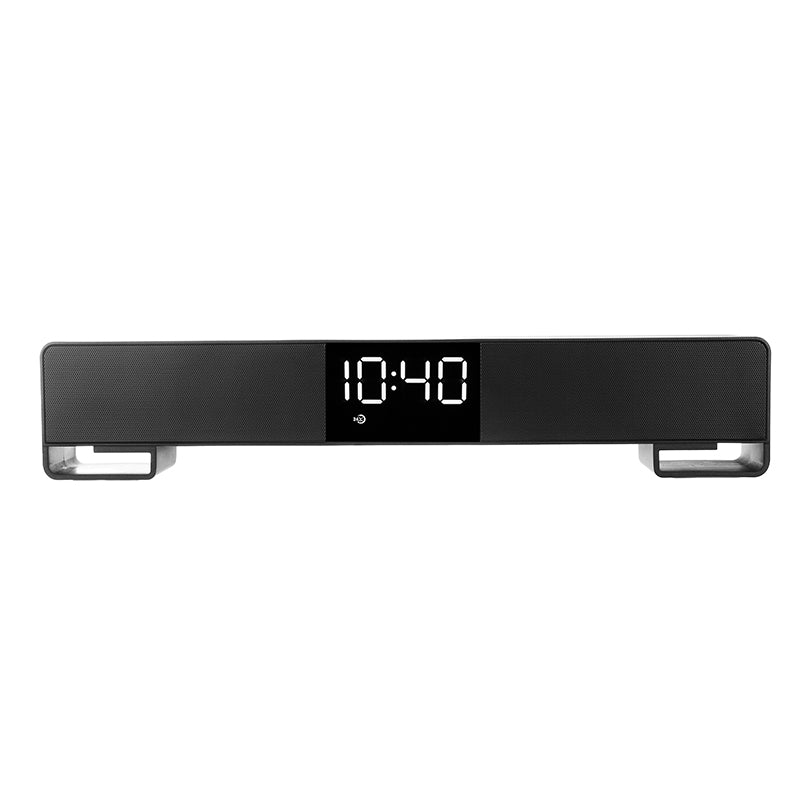 Wireless bluetooth 4.2 Speaker 4 10W Sound Bar FM LCD Screen Clock Setting Home Theater