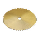 Drillpro 60/80x6x0.6mm 72T TI-coated Mini HSS Circular Saw Blade Rotary Cutter for Metal Woodworking
