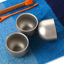 Keith 1 Pcs 150ml Water Cup Pure Titanium Camping Travel Portable Tea Cup Double Anti-scalding Cup