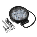 27W 9LED Work Round For Off Road Truck SUV ATV Fog Headlamp Yellow Light
