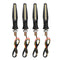 4pcs 15LED Flowing Turn Signal Lights Indicators White&Amber Blinker Motorcycle Universal